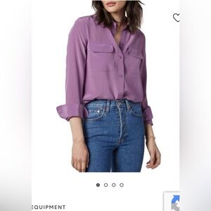 NWOT Silk Equipment Shirt in Pale Violet size M